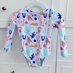 Feather 4 Arrow Surf Suit Long Sleeve Rash Guard One Piece Swimsuit 12-18mo NWT